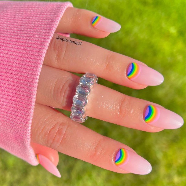 Female Rainbow Nails