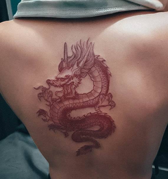 Female Red Dragon Tattoos