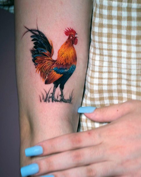 Female Rooster Tattoos