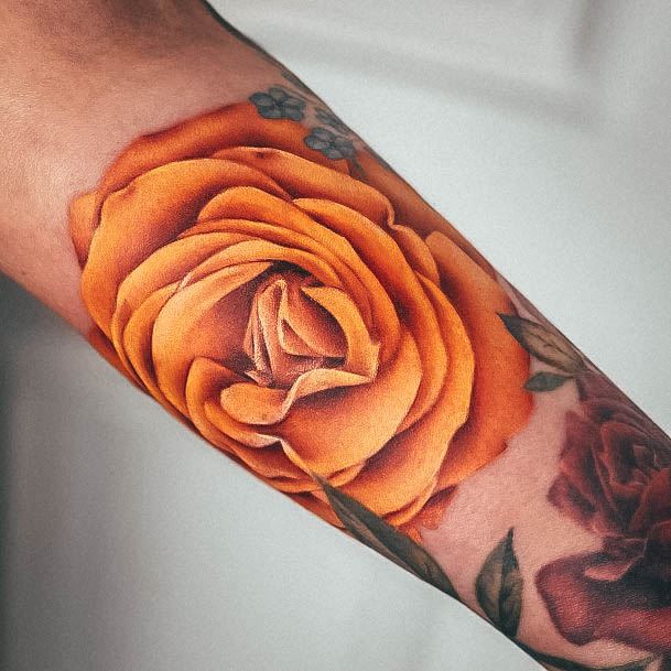 Female Rose Forearm Tattoos