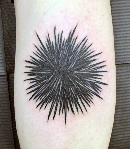 Female Sea Urchin Tattoo On Woman