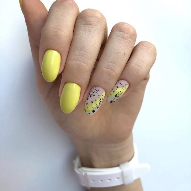 Female Short Yellow Nails