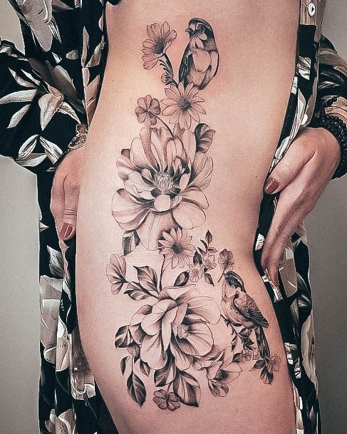 Female Side Tattoo On Woman