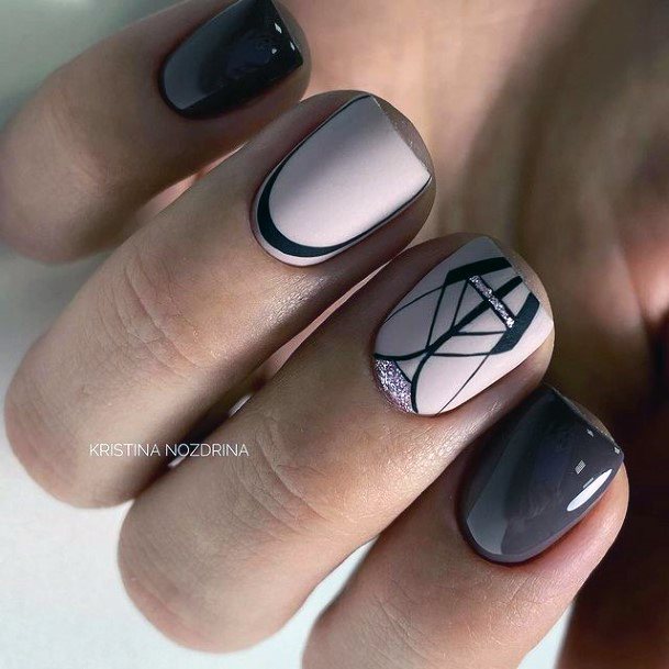 Female Silver Dress Nails