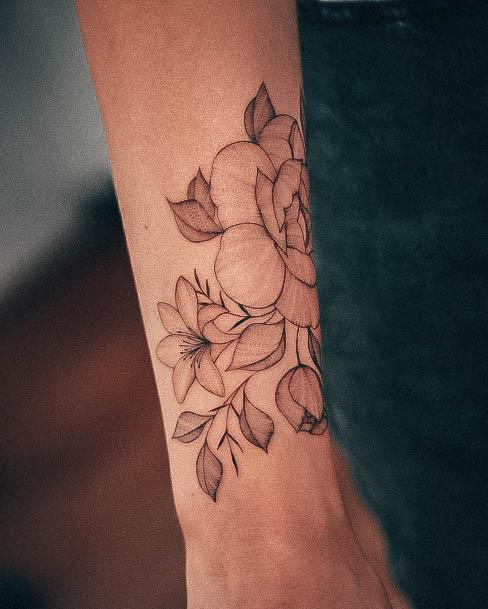 Female Simple Flower Tattoos