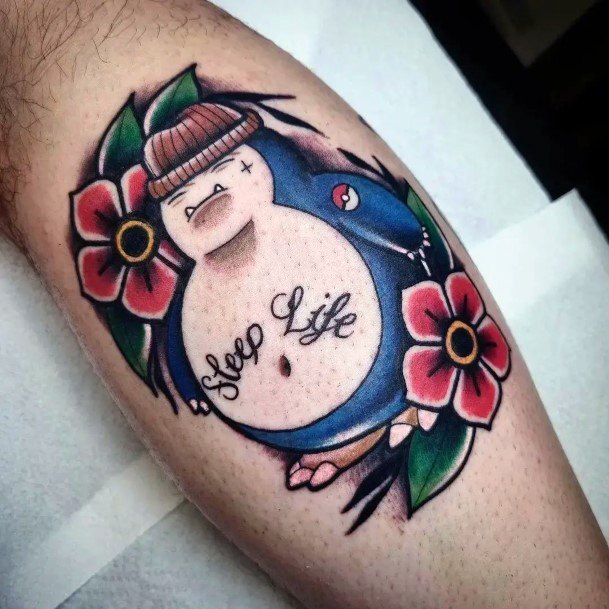 Female Snorlax Tattoo On Woman