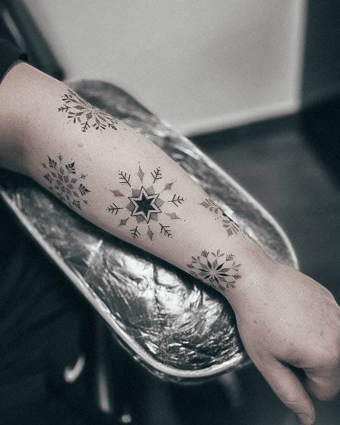 Female Snowflake Designs For Tattoos