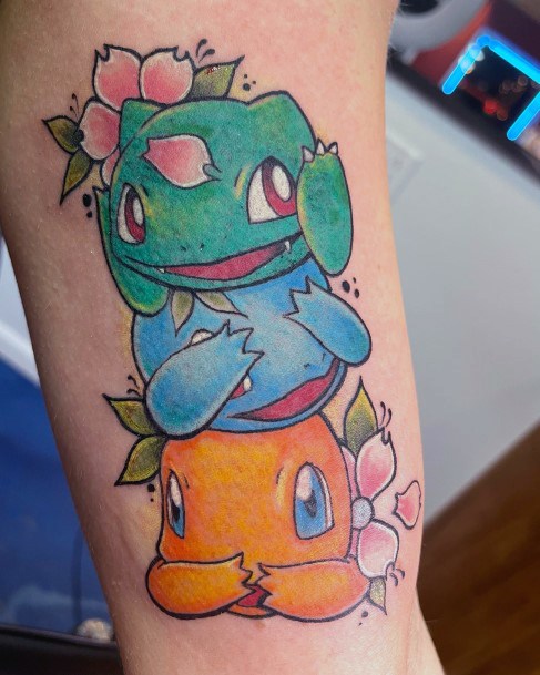 Female Squirtle Tattoo On Woman