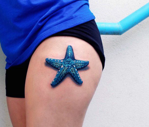 Female Starfish Tattoo On Woman