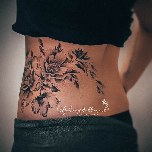 Female Stomach Tattoo On Woman