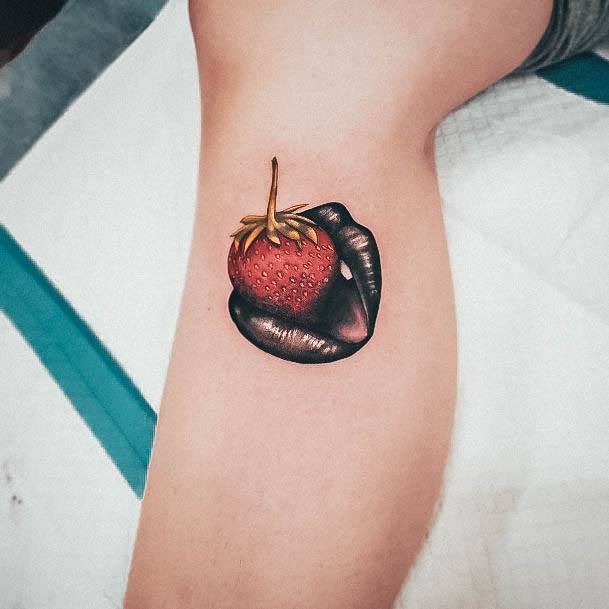 Female Strawberry Tattoos