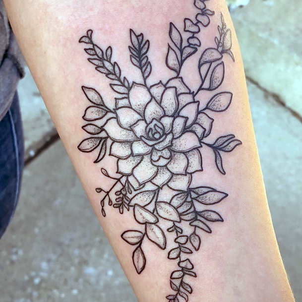 Female Succulent Tattoos