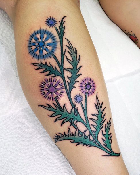 Female Thistle Tattoos