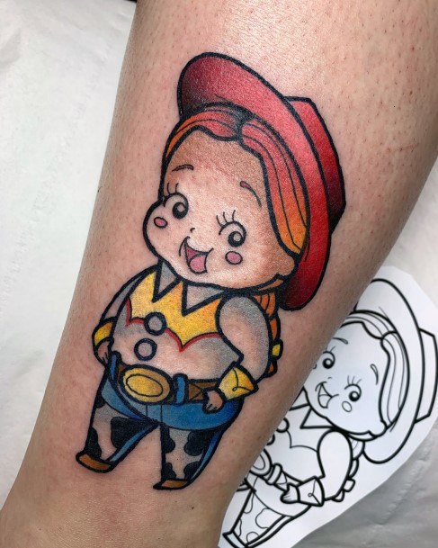 Female Toy Story Tattoo On Woman