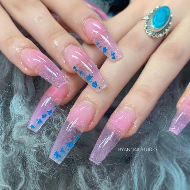 Female Translucent Pink Nails