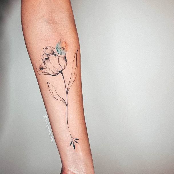 Female Tulip Tattoos