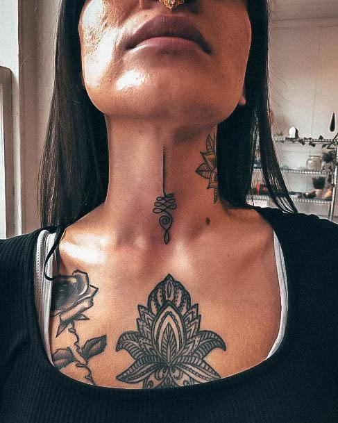 Female Unalome Tattoos