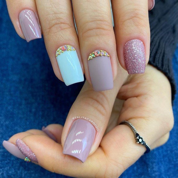 Female Unique Colors Nails