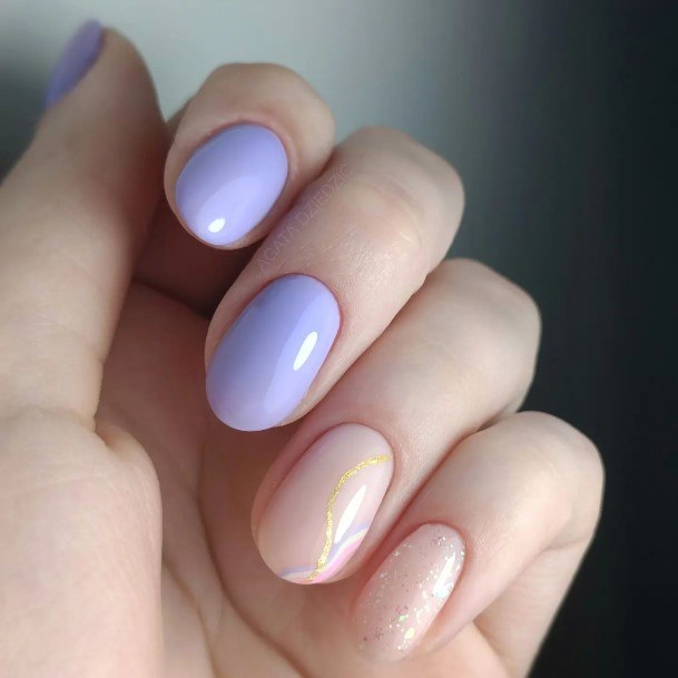 Female Violet Nails