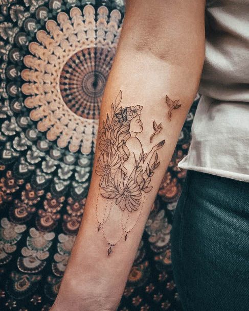 Female Virgo Tattoo On Woman