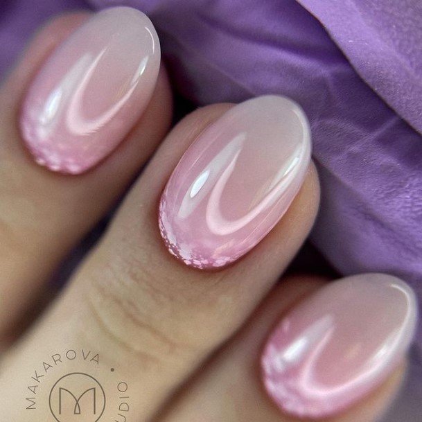 Female White Ombre Nails