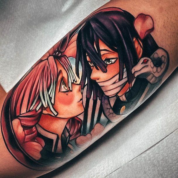 Female With Anime Tattoo