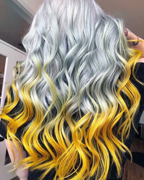 Female Yellow Ombre Hairstyless