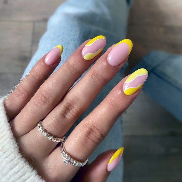 Female Yellow Summer Nails