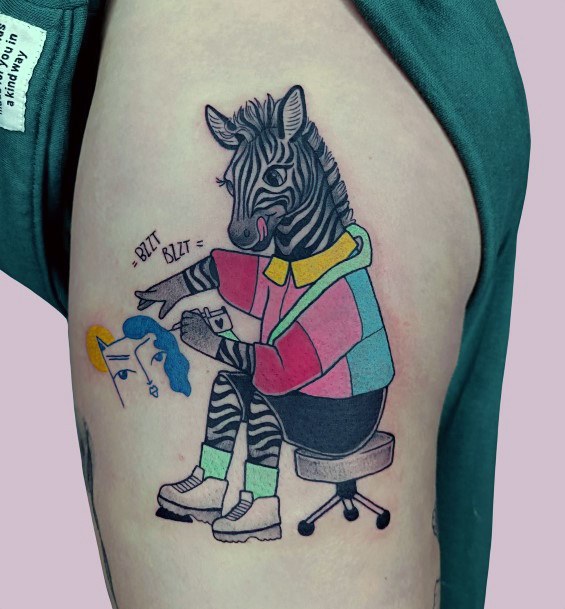 Female Zebra Tattoos