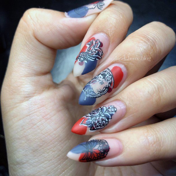 Females Art Nouveau Nails