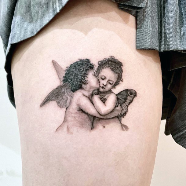 Females Baby Angel Tattoos