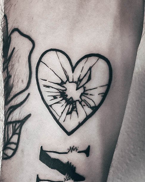 Females Broken Heart Tattoos