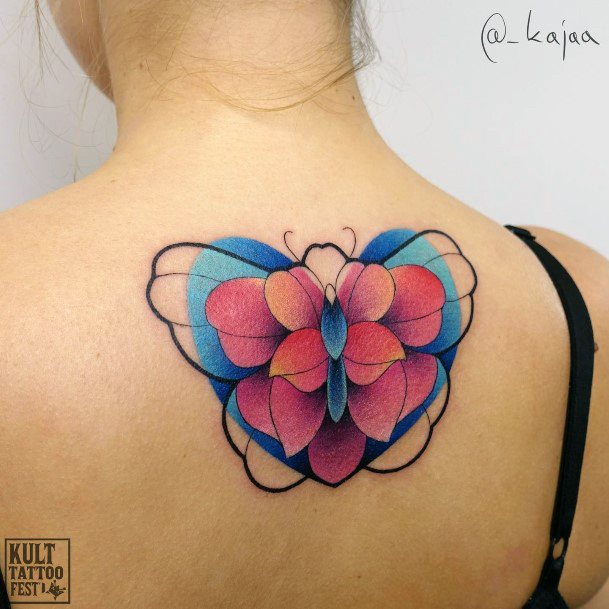 Females Butterfly Flower Tattoos