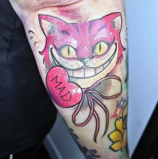 Females Cheshire Cat Tattoos