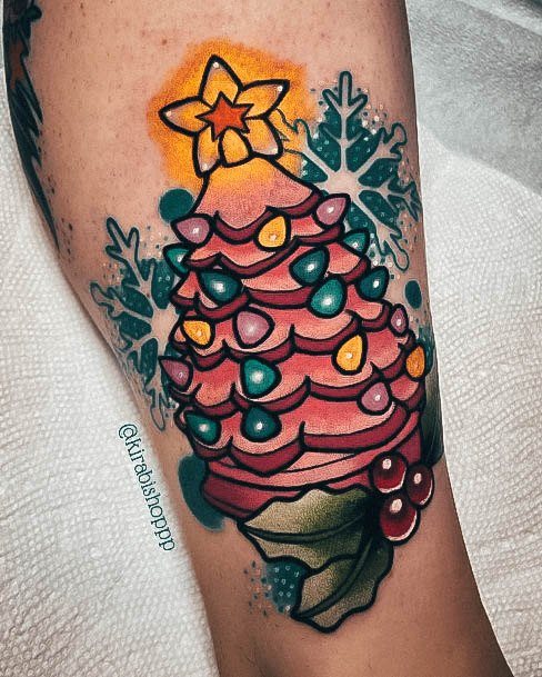 Females Christmas Tattoos