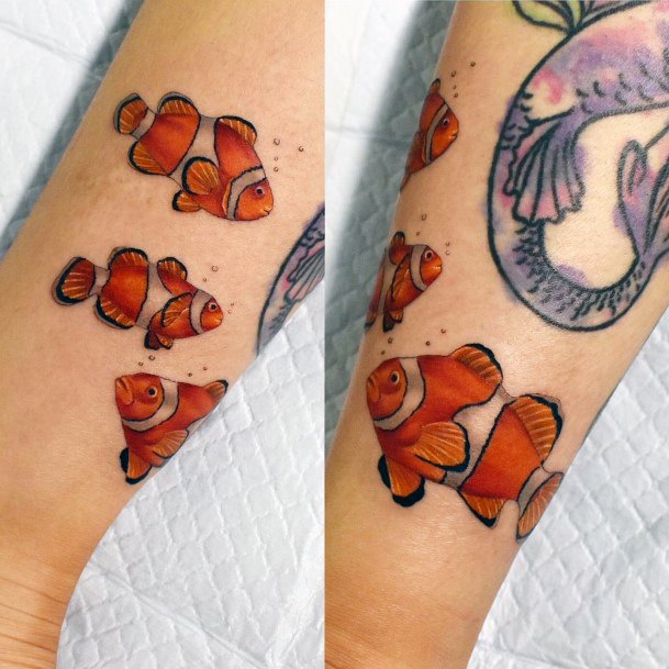 Females Clown Fish Tattoos