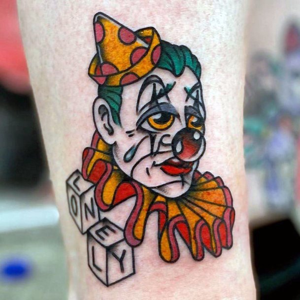 Females Clown Tattoos