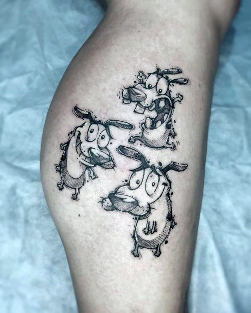 Females Courage The Cowardly Dog Tattoos