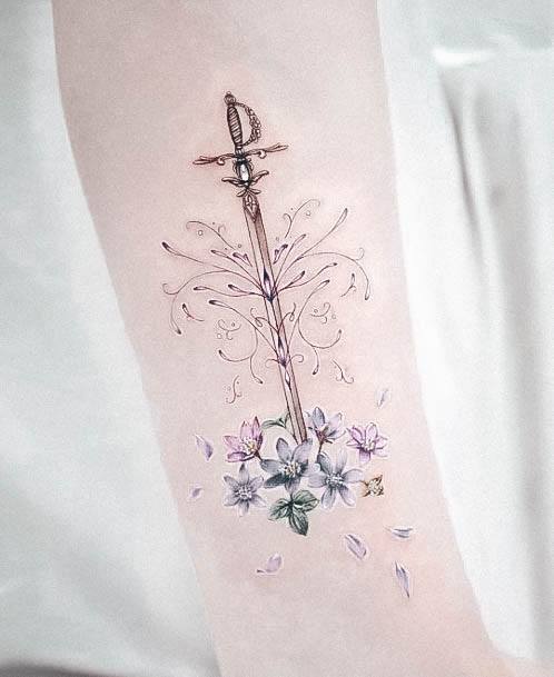 Females Dagger Tattoos