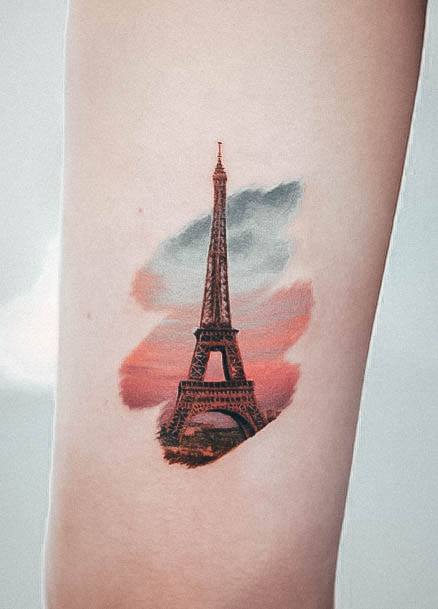 Females Eiffel Tower Tattoos