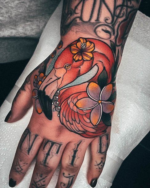 Females Flamingo Tattoos