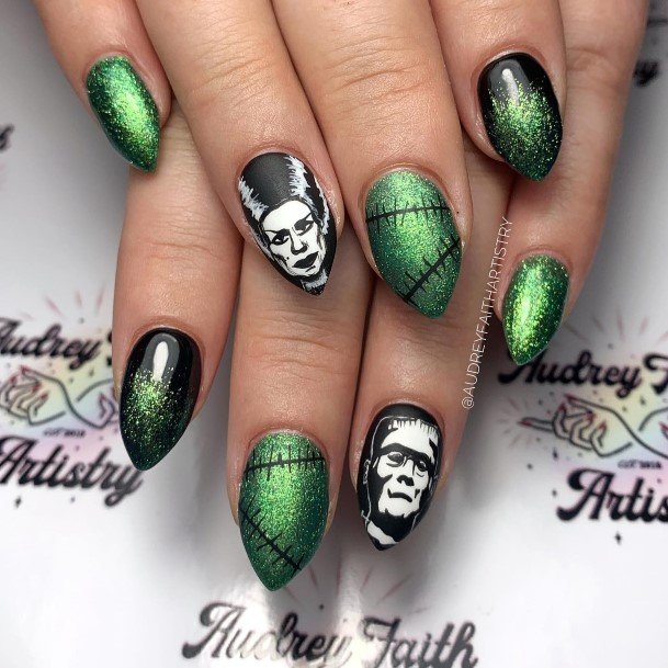 Females Frankenstein Nails