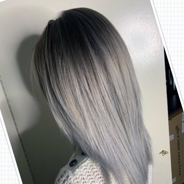 Females Grey Ombre Hairstyless