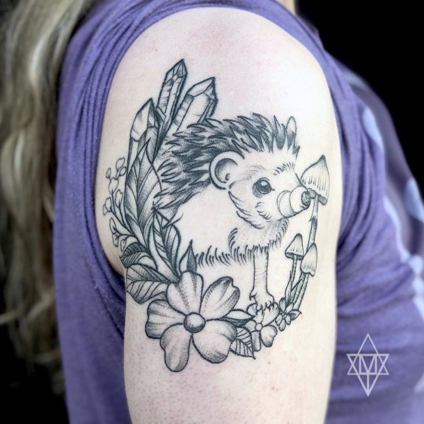 Females Hedgehog Tattoos