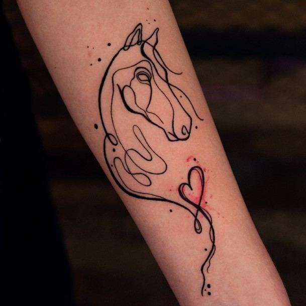 Females Horse Tattoos