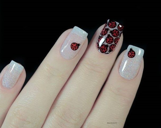 Females Ladybug Nails