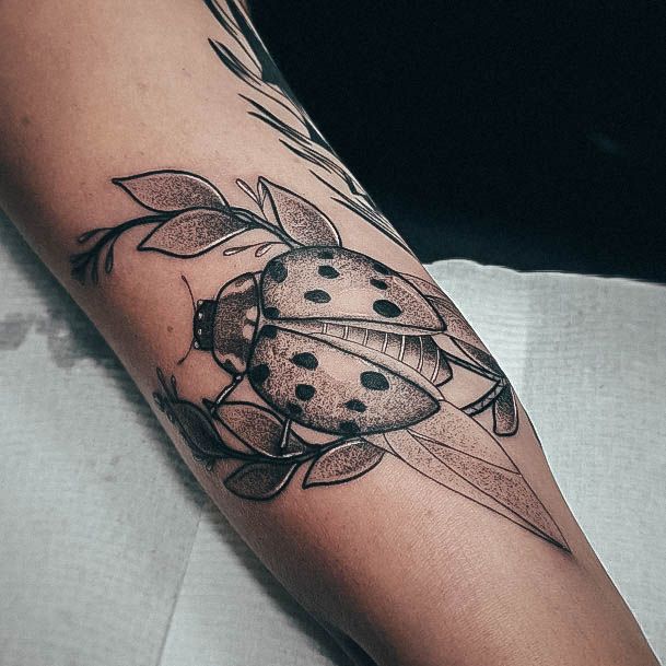 Females Ladybug Tattoos