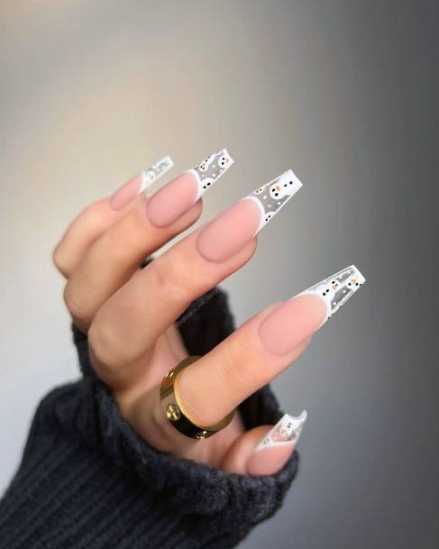 Females Long French Nails