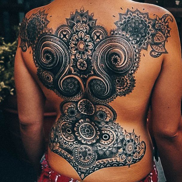 Females Mandala Tattoos