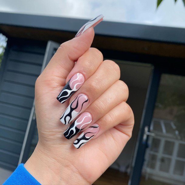 Females Monochrome Nails